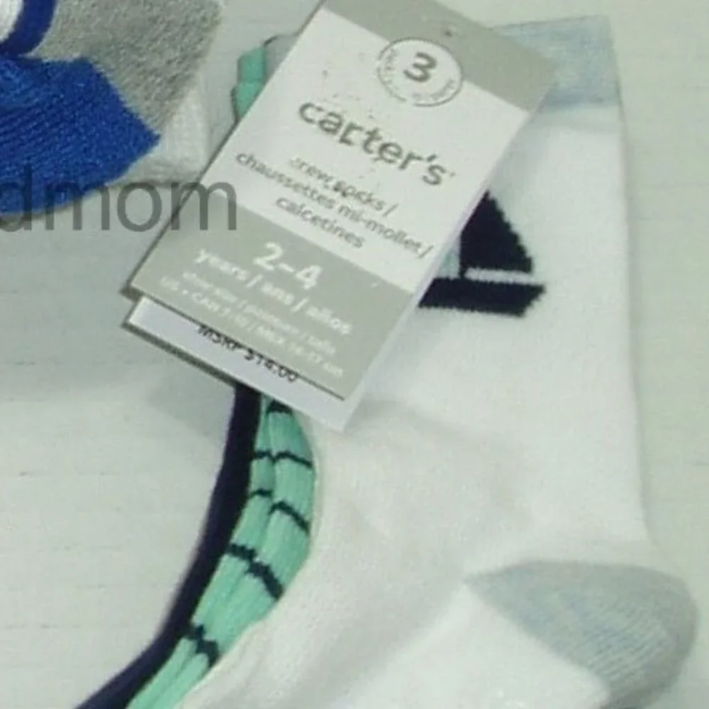 Boys Crew Socks Dinosaur Nautical Sail Boat White Lot 13 pair